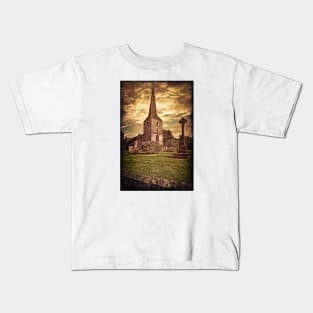 An English Village Church Kids T-Shirt